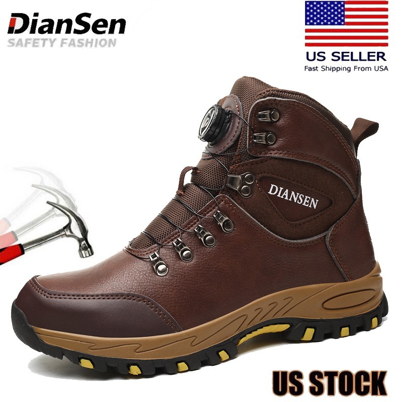 Mens Waterproof Work Boots Steel Toe Safety Shoes Indestructible Rubber Boots
