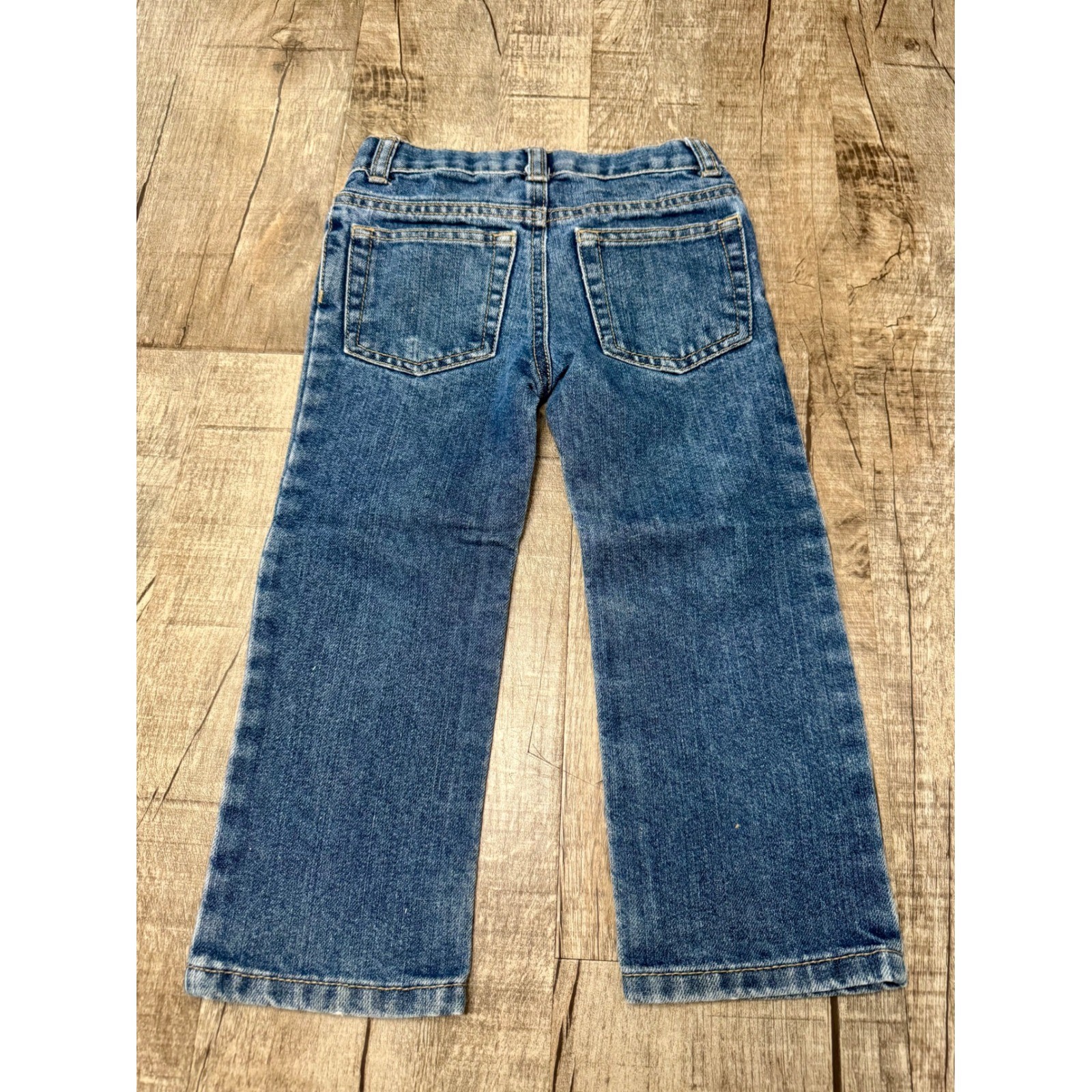 Gymboree Boys Straight Leg Jeans Medium Wash Adjustable Waist RN70530 Size 4T