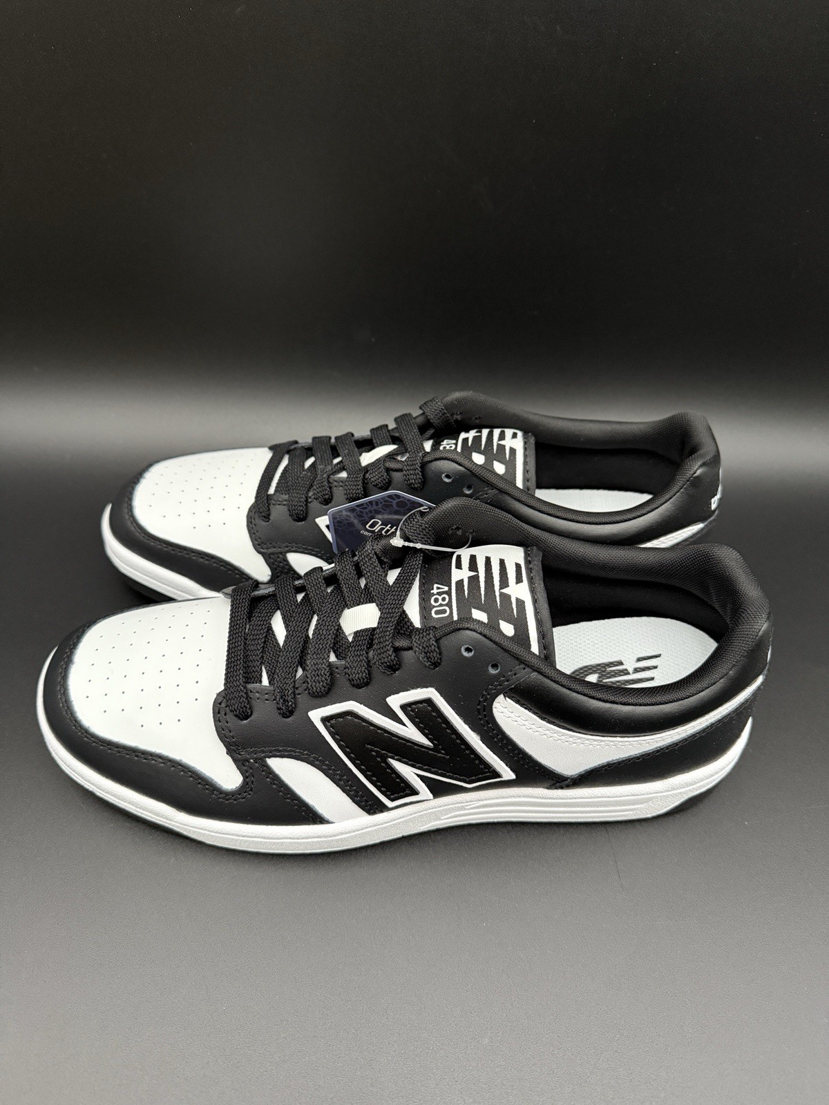 New Balance 480 Sneaker Black and White Men’s Size BB480LBA