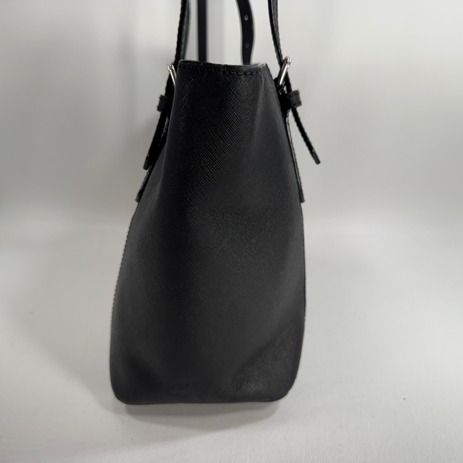 Bally Supra Black Embossed Leather Small Tote Purse – Damaged – See Details