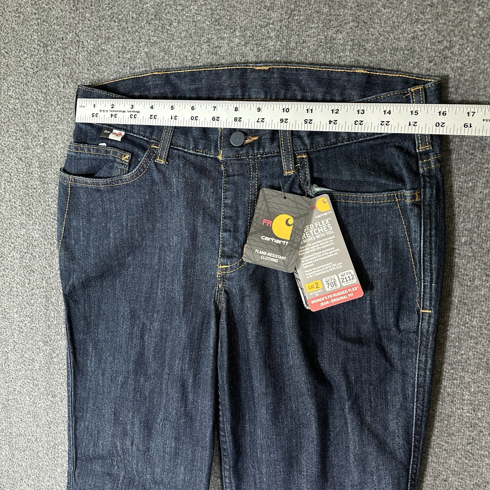 Carhartt FR Flame Resistant Rugged Flex Jeans Women Size 10 Reg Original Fit NWT