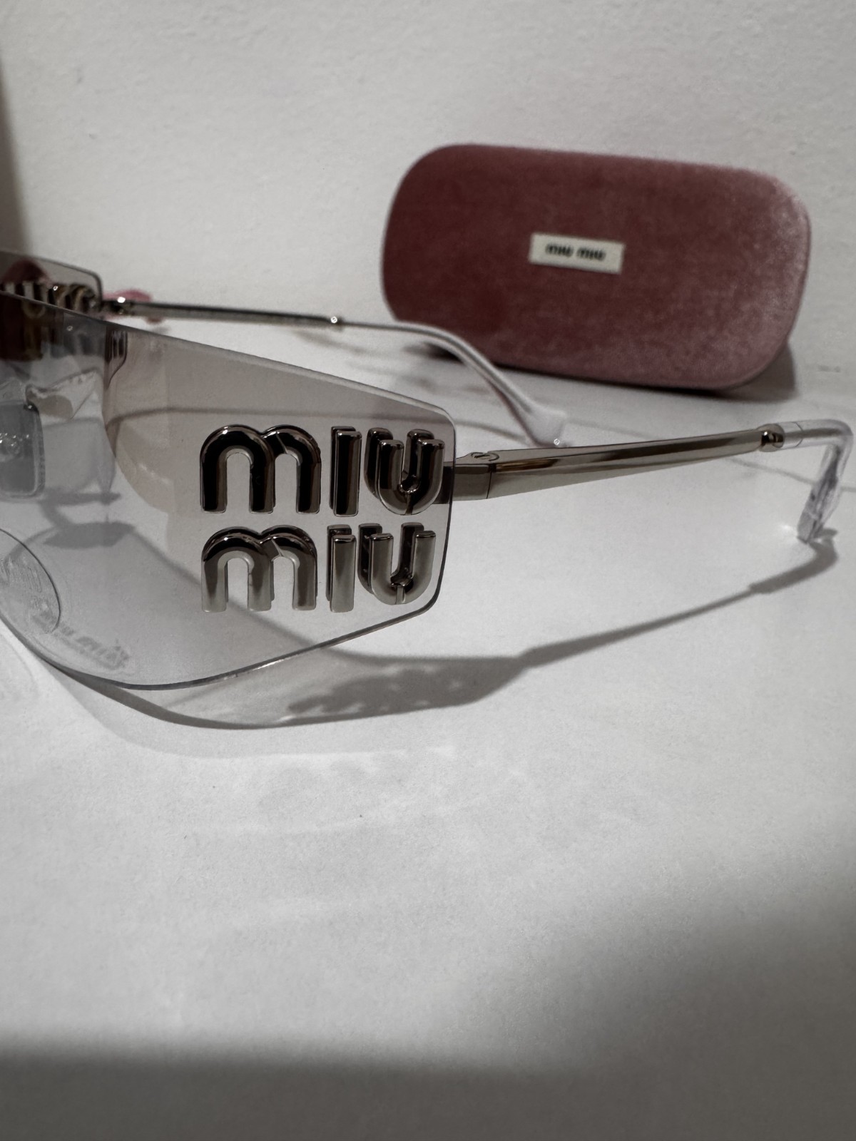 Miu Miu MUA51S Silver/Grey Mirror Silver Gradient 75-14-110 Sunglasses EXCELLENT