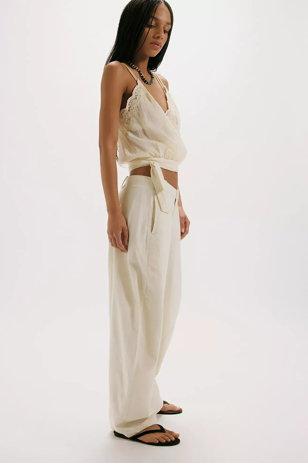 Freepeople – Spotlight Washed Barrel Chino Trousers – Sale Off