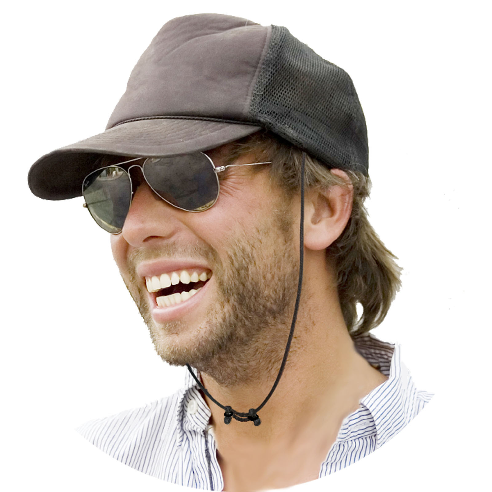 Capsurz Hat Retainer Chin Strap Clip On Hat Cord Motorcycles Boating Made in USA