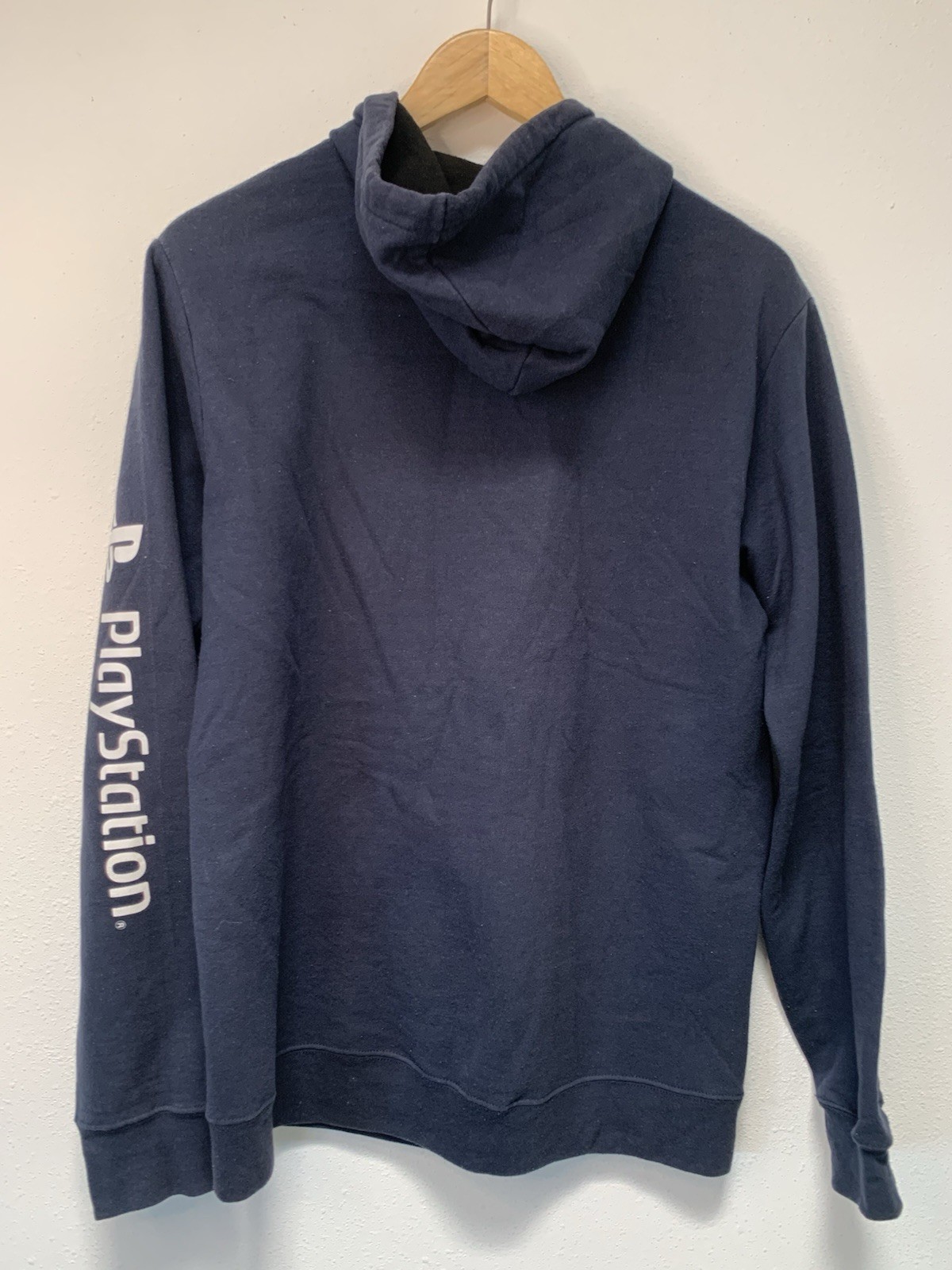 PlayStation Men’s Blue Full Zip Hoodie Graphic Logo Pockets Long Sleeve