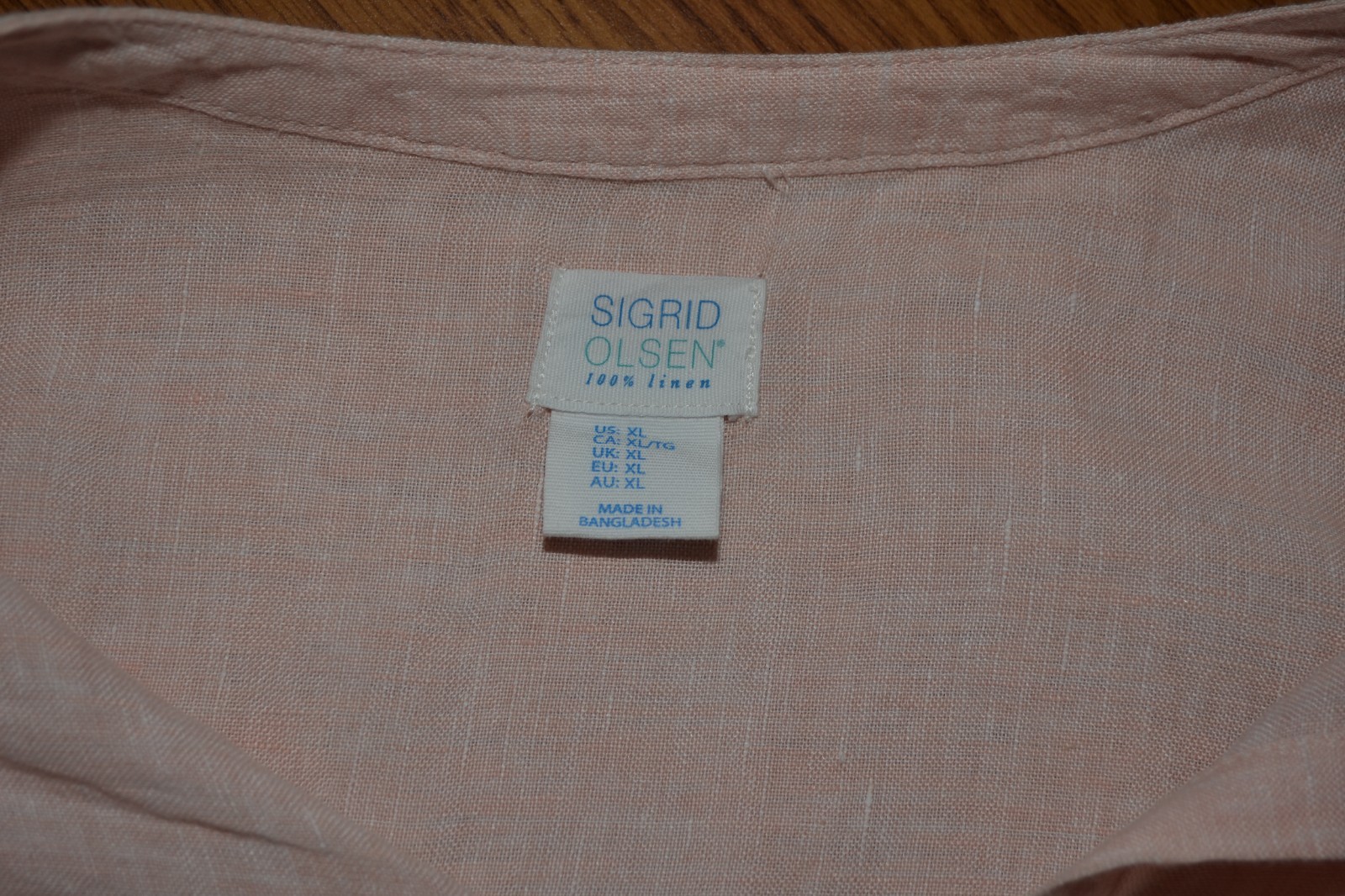 Sigrid Olsen Womens XL Linen Oversized Tunic Pockets Lagenlook Coastal Beachy