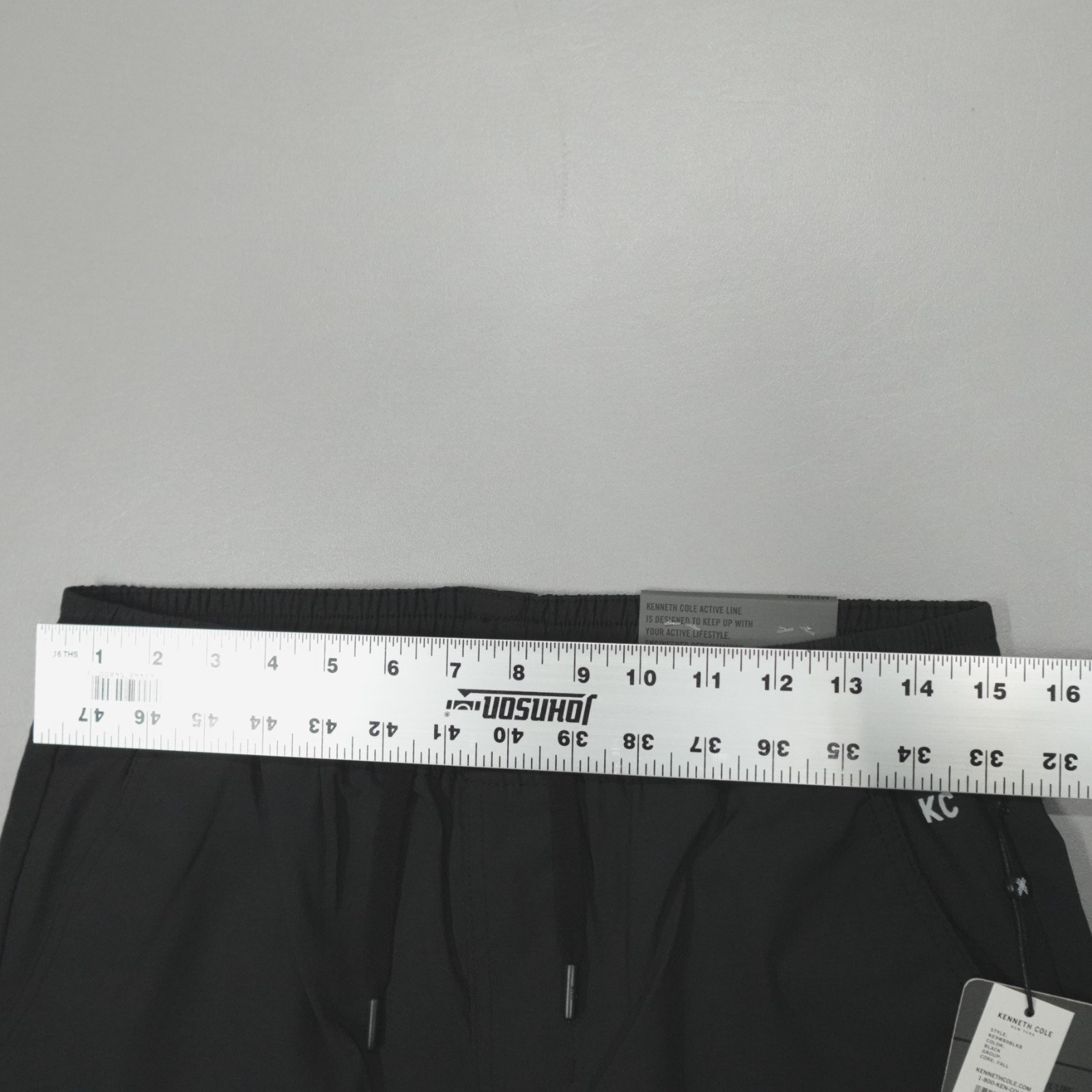 Kenneth Cole Performance Tech Jogger Cargo Tapered Woven Nylon Stretch Black