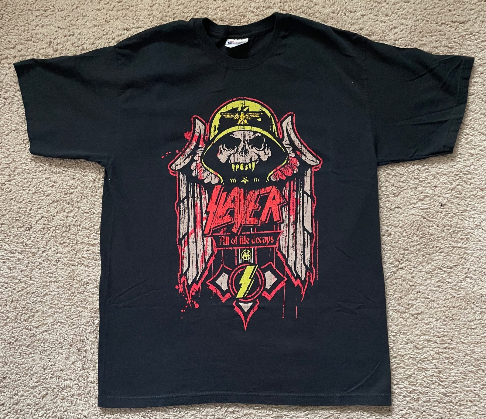 MINT SLAYER Thrash Metal T-Shirt M – Hanes Heavyweight Y2K Graphic Tee