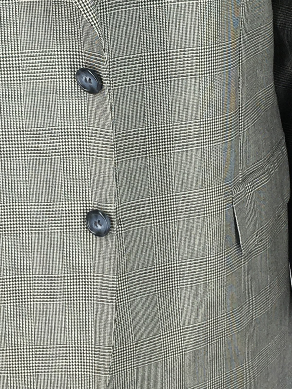 40R Brioni Italy Mens 2 Button 100% Wool Blazer Sport Coat Gray Glen Check