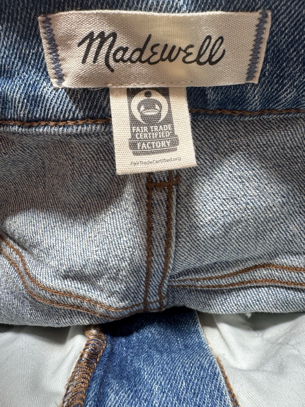 MADEWELL The ’90s Straight Jeans Light Wash Denim Fair Trade Certified Size 30