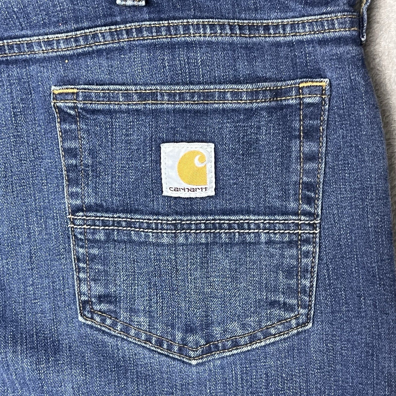 Carhartt Relaxed Fit Straight Denim Jeans Button 5-Pocket Medium Wash Men 40×30