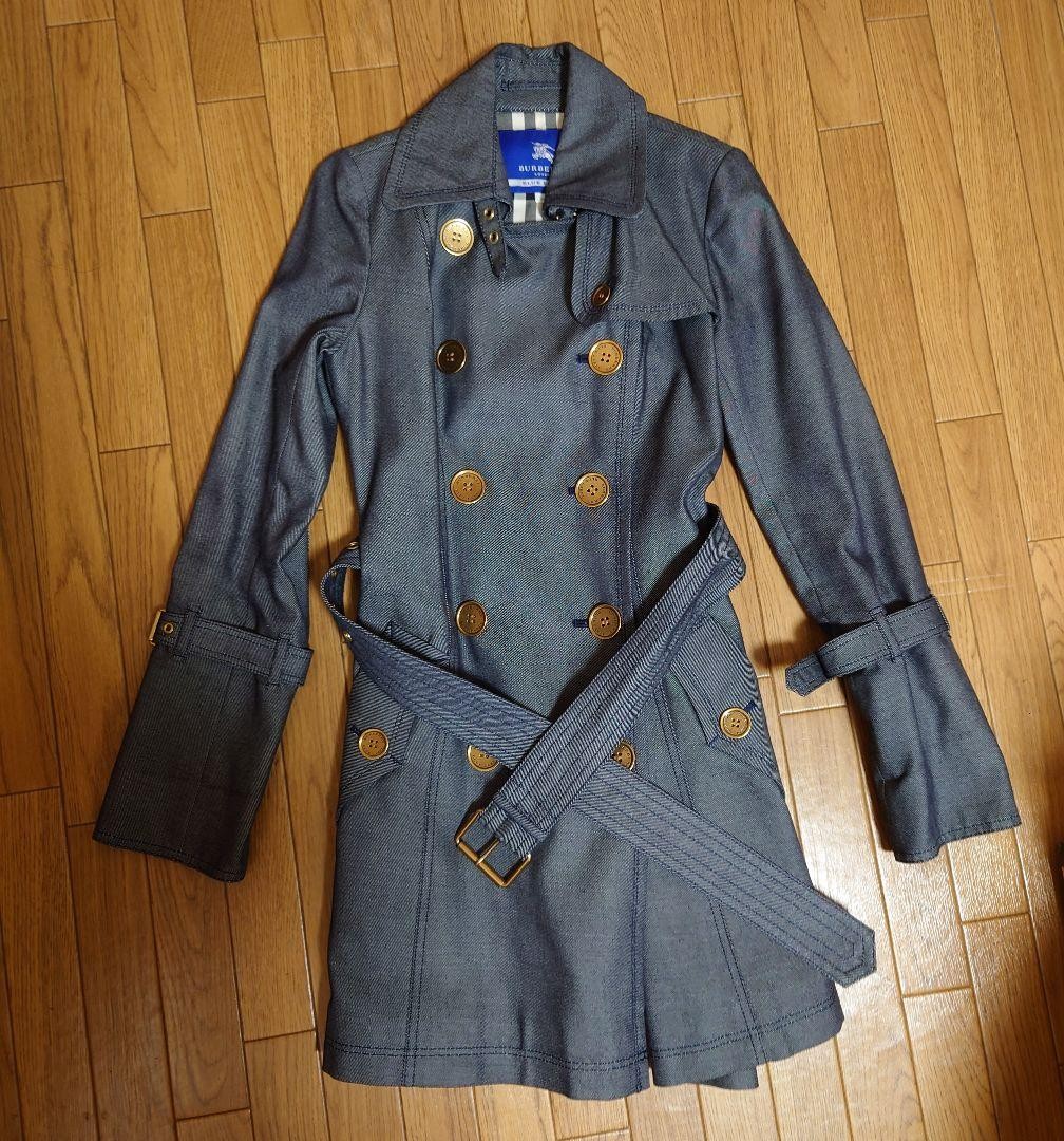 Burberry Blue Label Indigo Trench Coat