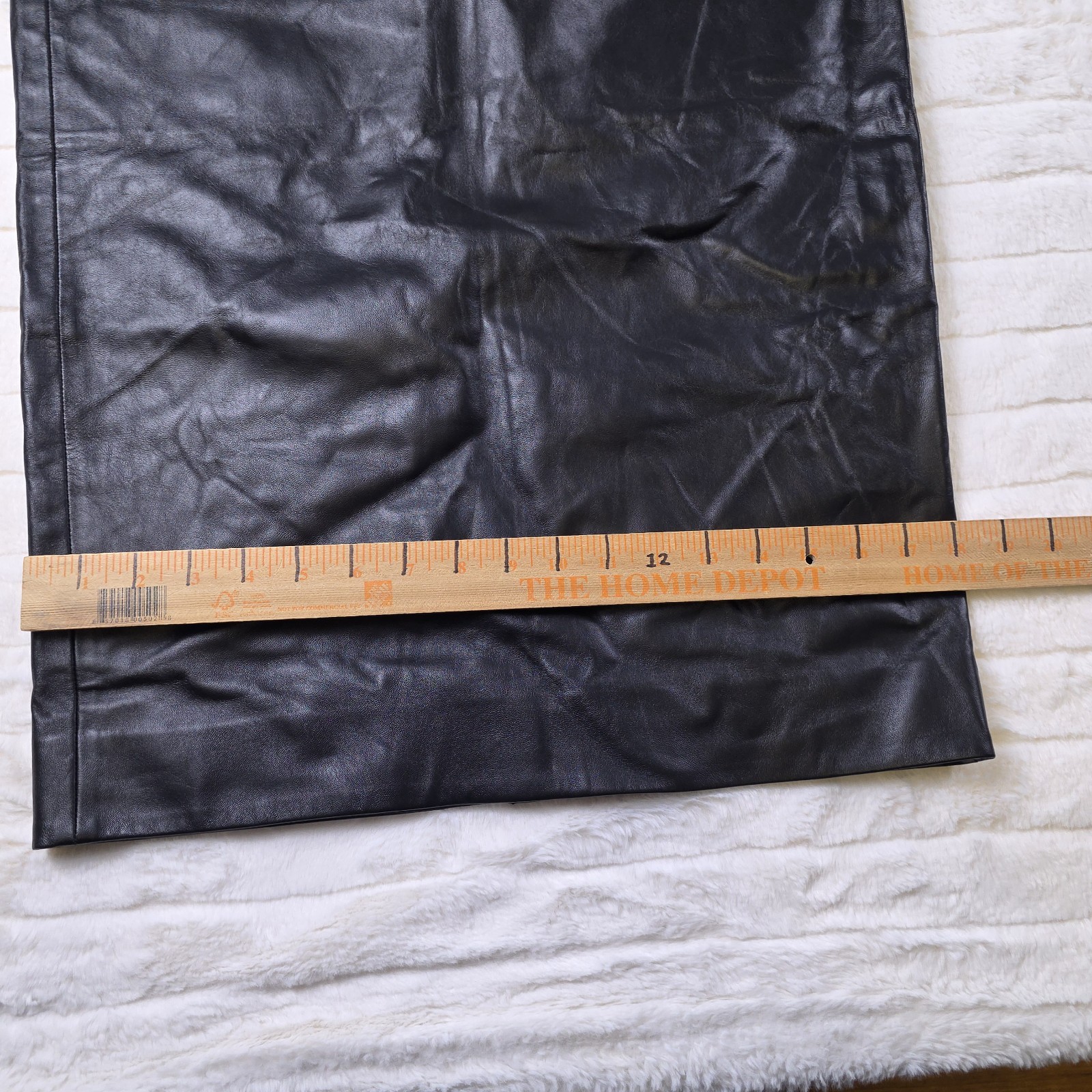 Ralph Lauren Purple Label Curran Nappa Leather Skirt Womens 8 Lambskin $2290