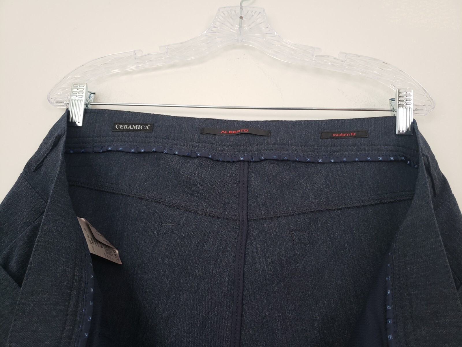 (Ju) Alberto Ceramica Men’s Pants Size 40″x29″ Modern Fit Heather Blue Poland