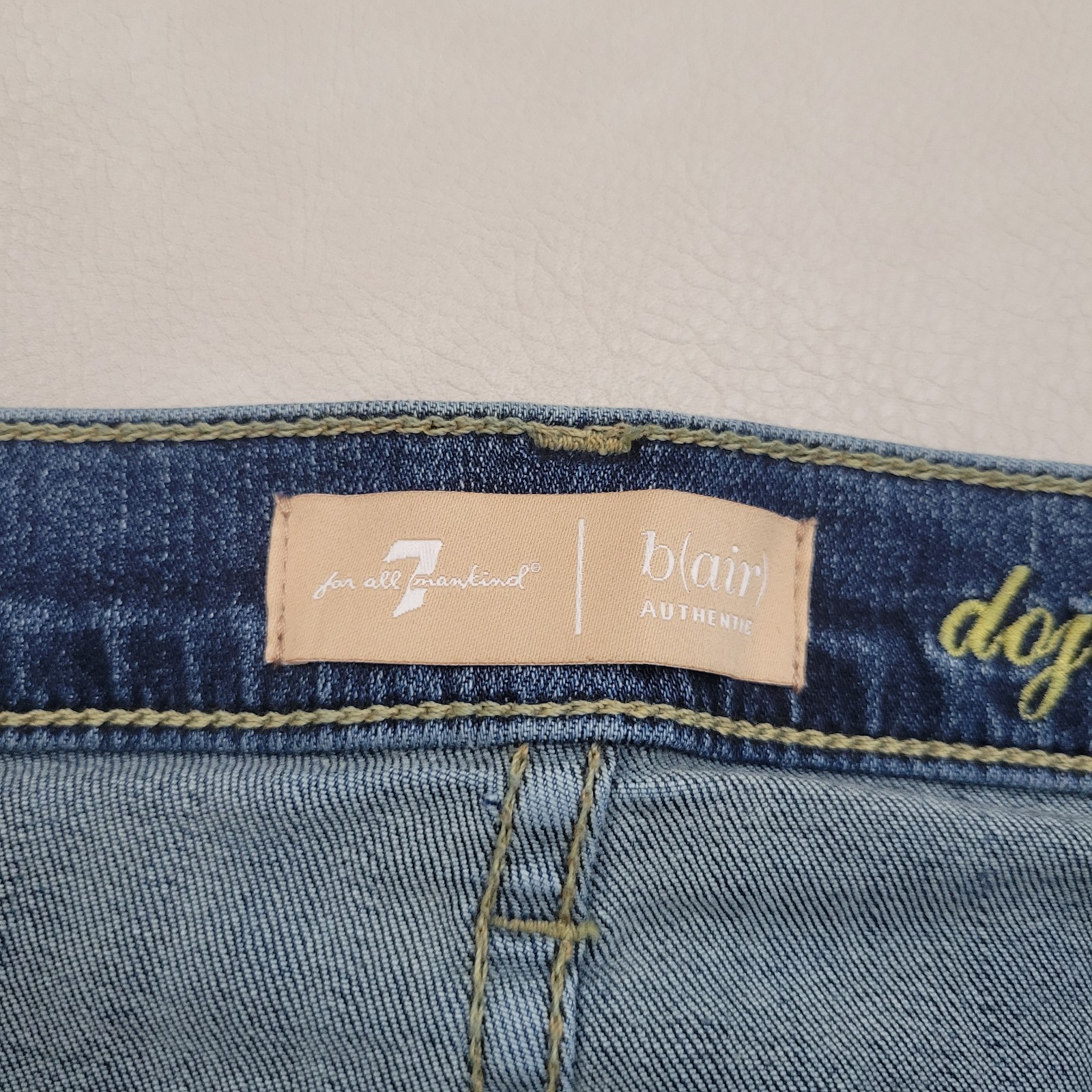 7 For All Mankind Tailorless Dojo Wide Leg Flare Trouser Blue Jeans Size 32×34