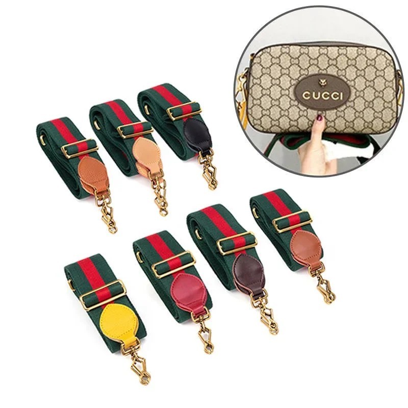 New Crossbody Shoulder Strap Replacement No Logo Green-Brown Web