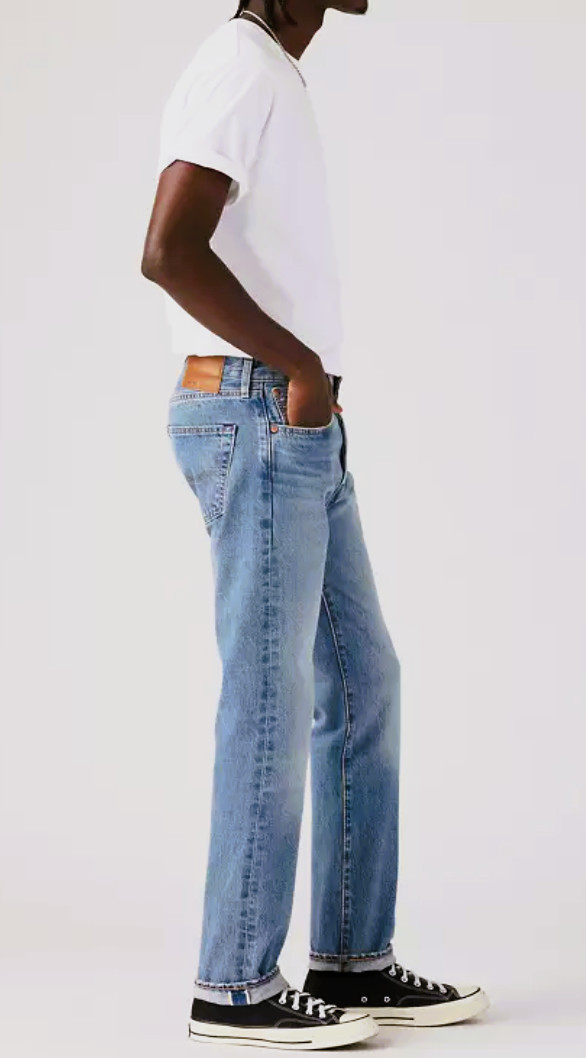 Levi’s Premium 501 Selvedge Jeans Slim Taper Men’s Sizes 100% Cotton Denim