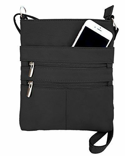 Real Leather Shoulder Bag Purse Cross Body Organizer Purse Smart Phone Pocket