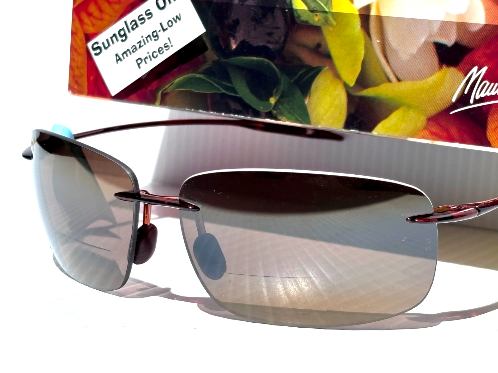 Maui Jim BREAKWALL Rootbeer POLARIZED HCL Bronze 2.5 READER Sunglass H422-2625