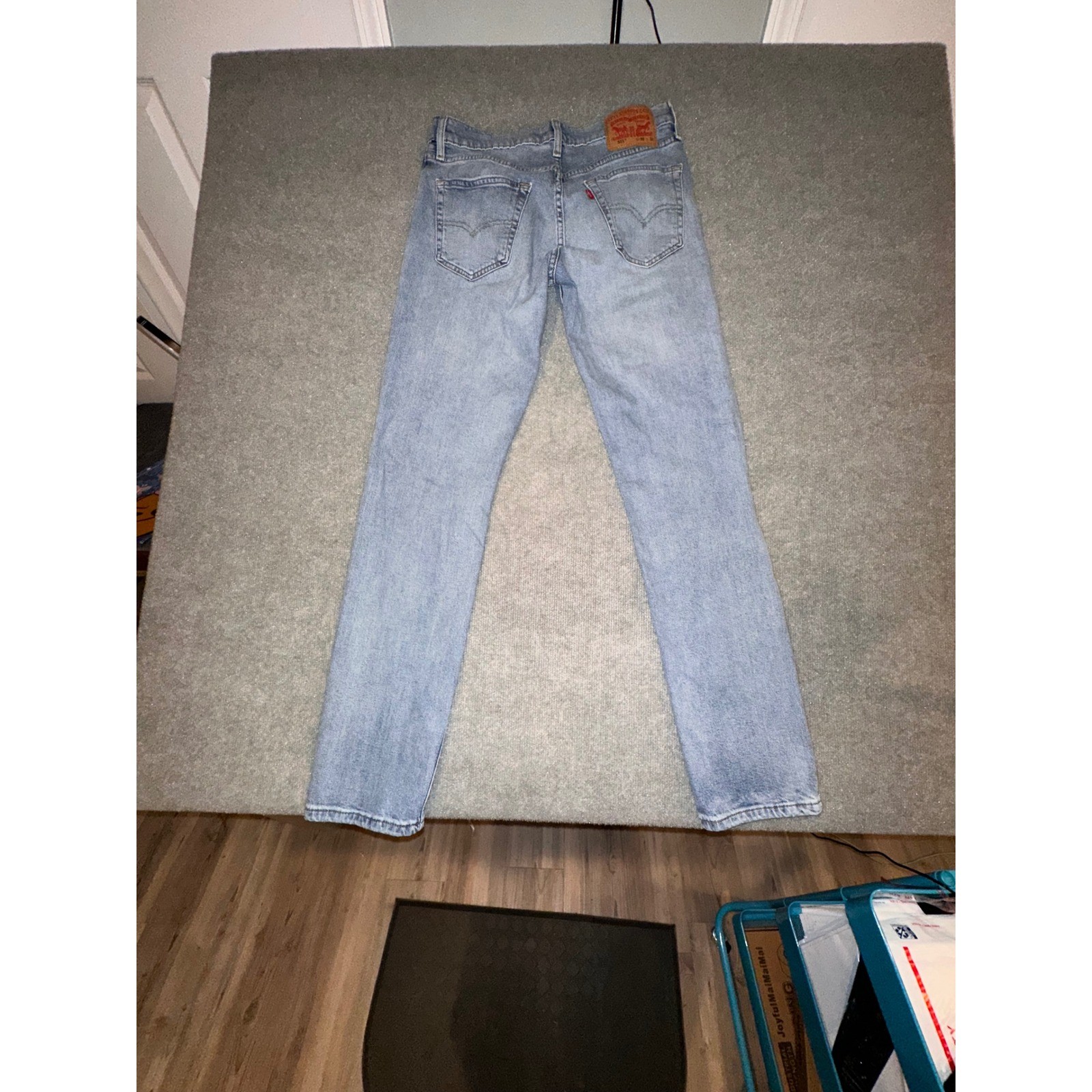 Levis 511 Slim Fit Light Wash Denim Jeans Mens 32×34 Blue 04511-5272