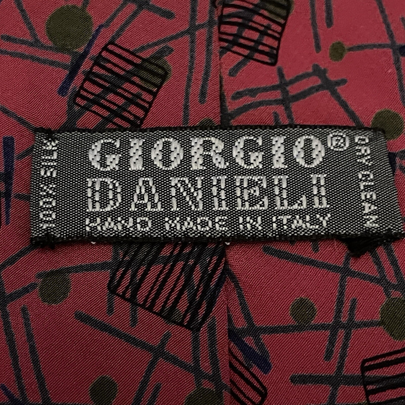 Vintage Giorgio Daniele Hand Made Men’s Neck Tie Made In Italy