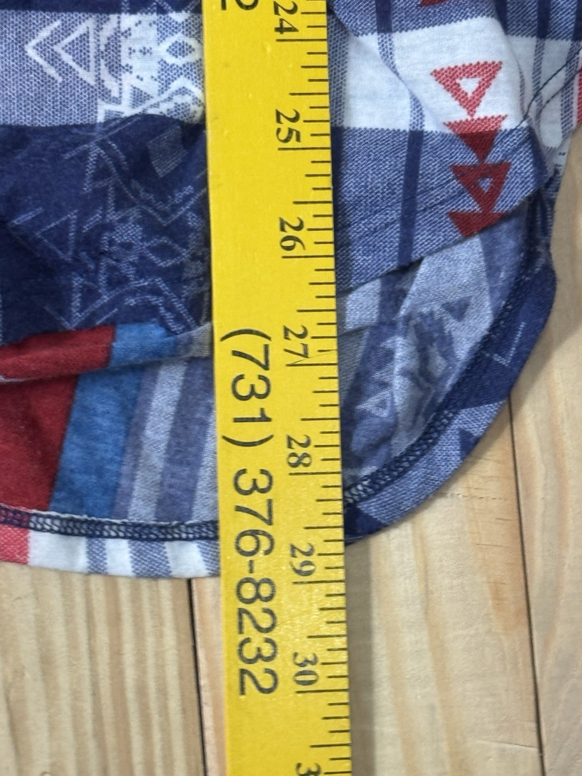 Almost Famous Blouse Womens Medium Plaid Sleeveless Lace Up Red & Blue Button