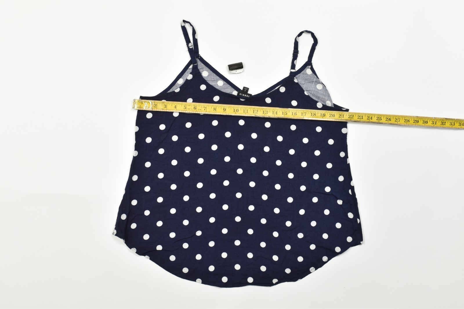 Torrid Women’s Plus Size 2 2X Navy Blue Polka Dot Essential Cami Tank Top NEW