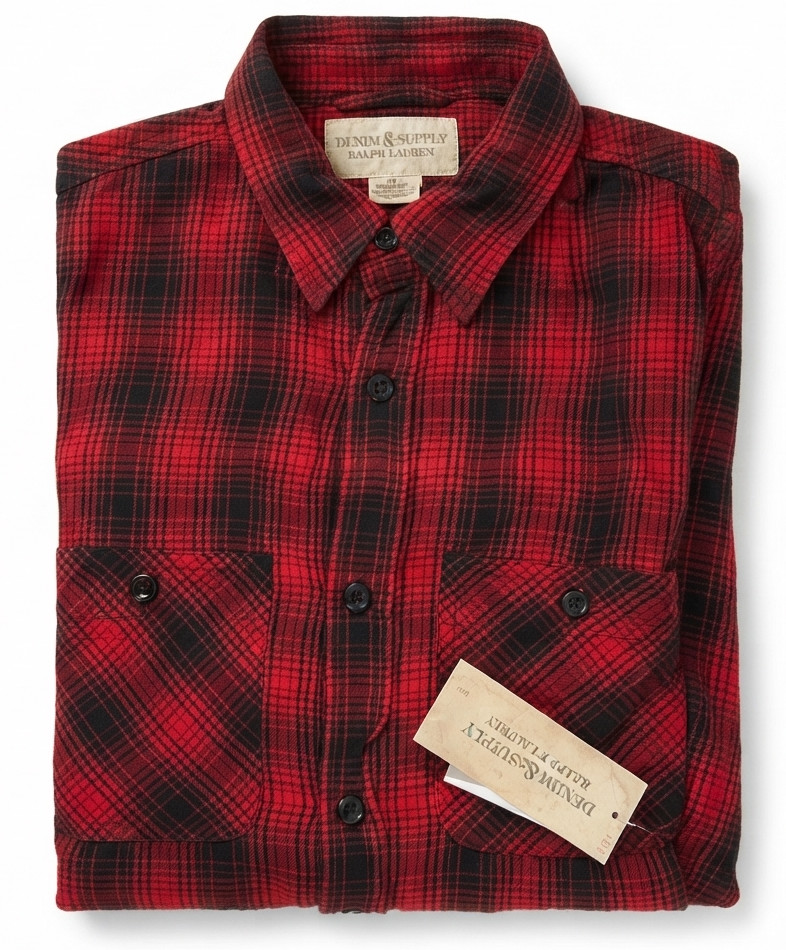 Lot of 7 Polo Ralph Lauren Denim & Supply Plaid Flannel Button Down Shirt NWT S