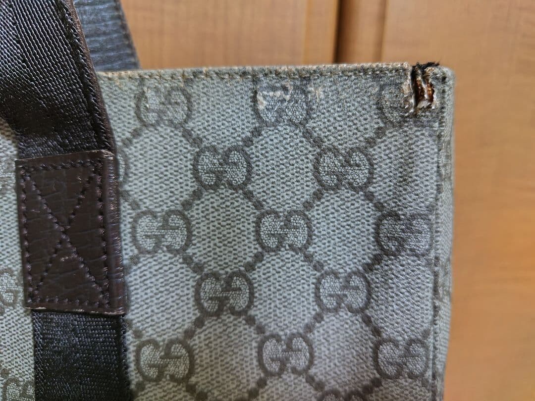 GUCCI GG Supreme Canvas Tote Bag Brown 141624 Top Handle Women’s 37cm Auth