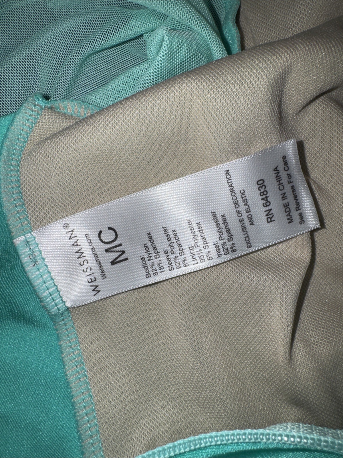 Weissman Battle Of The Man Spearmint Green Jumpsuit Costume MC Child Medium