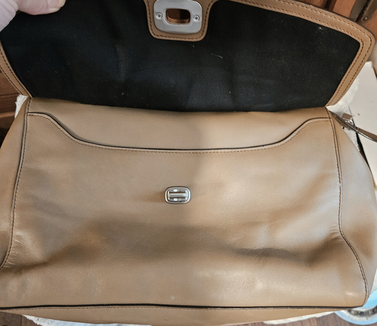 COACH 2001 Y2k HandBag Purse Turn Lock/Zip w/Coach Scarf GREAT CONDITION!!