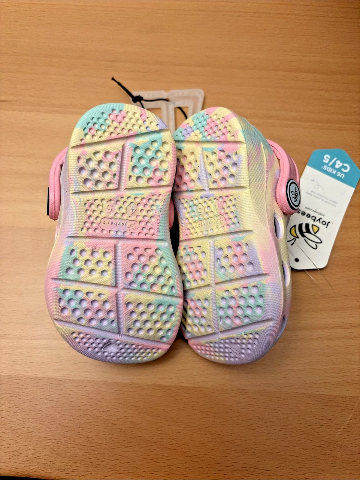 Joybees Active Clogs Girls Size 4/5C Marbled Ombre Pink NWT