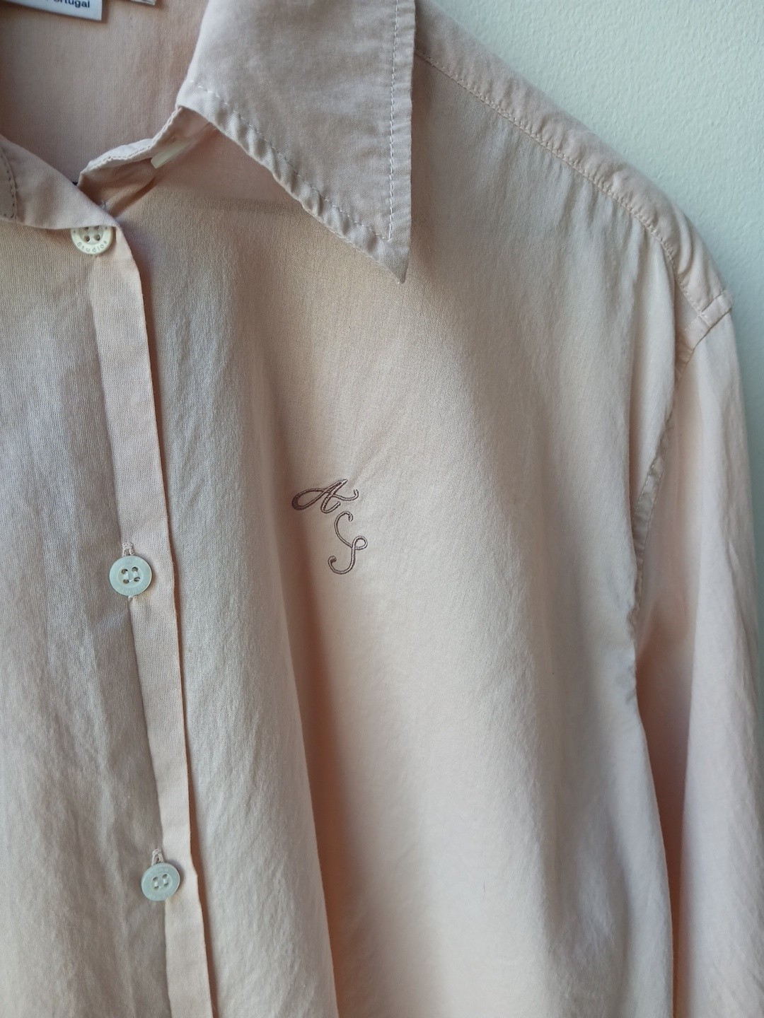 Acne Studios Crop Button Front Shirt Light Pink Women’s EU 36 US 4