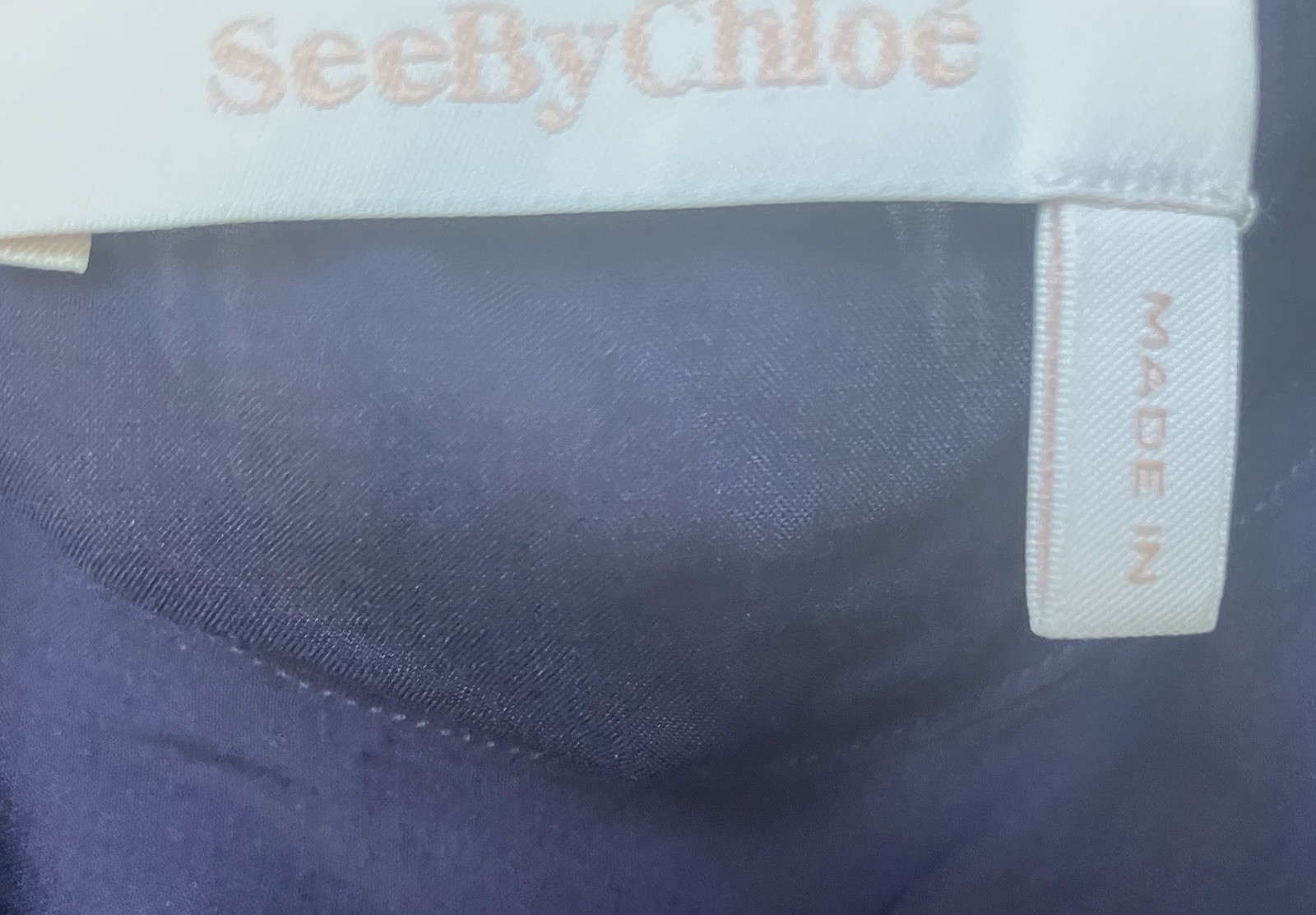 SEE BY CHLOE Pleated Chiffon Pussy Bow Blouse Top M