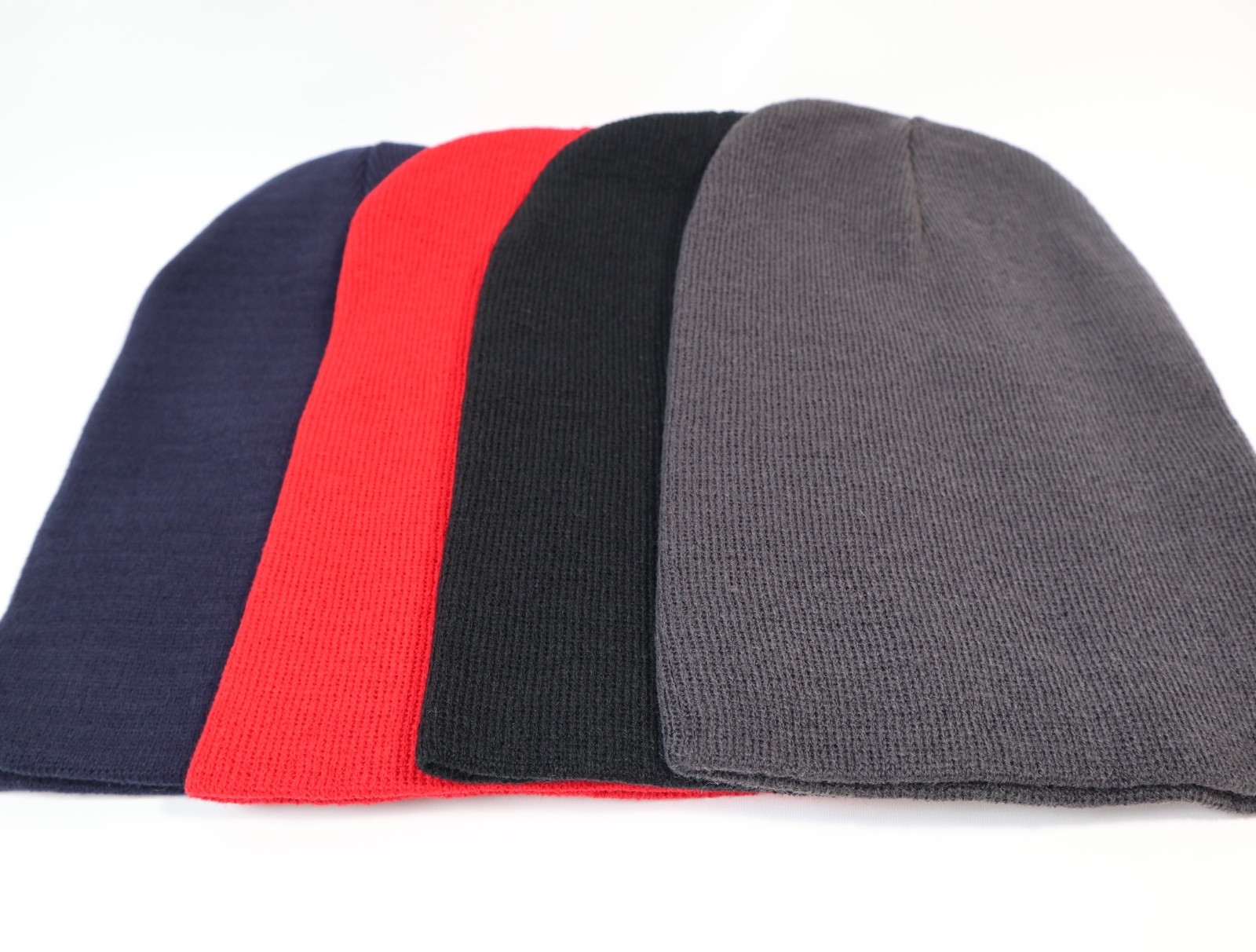 Long Plain Coloured Beanie 28CM LONG in Black, Charcoal, Navy, Red MADE IN KOREA