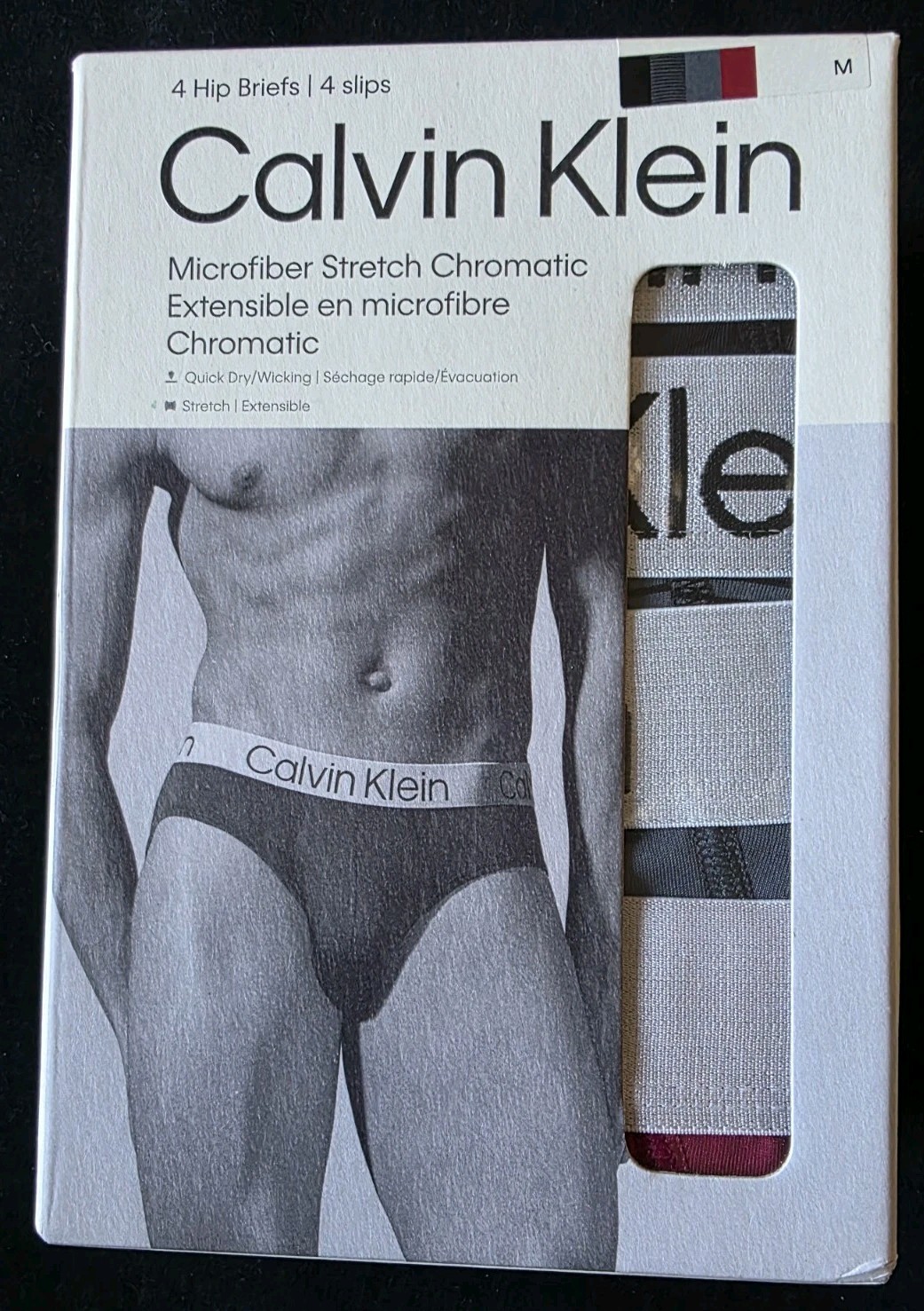 CALVIN KLEIN MICROFIBER STRETCH 4-PACK HIP BRIEFS MENS UNDERWEAR #NP27440-NWT
