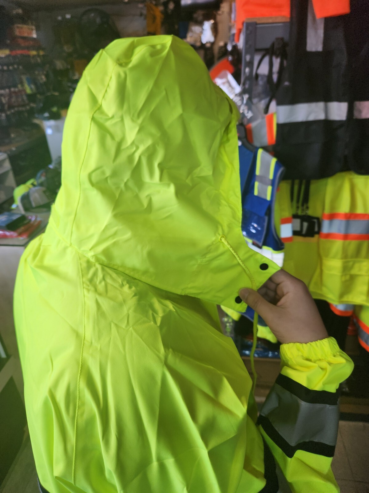 Yellow Safety Class 3 Rain Coat/JACKET/ High Visibility Reflective