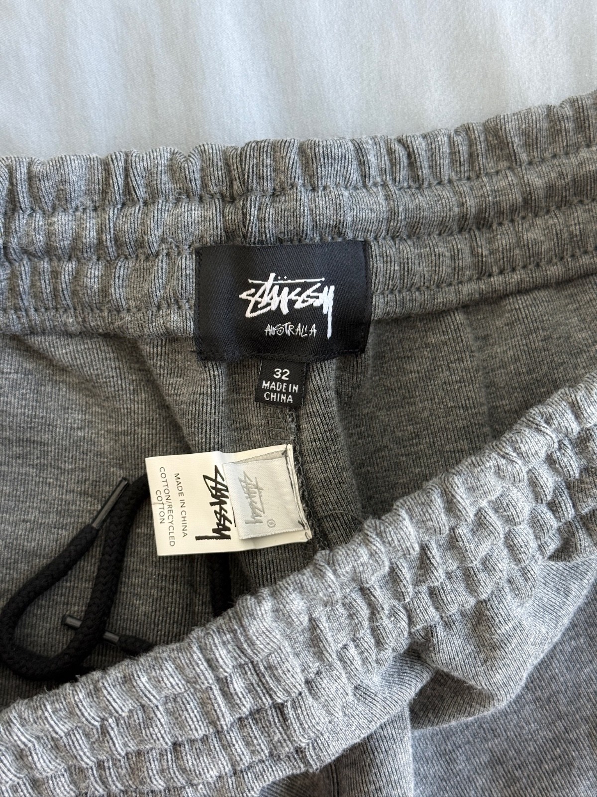 STUSSY AU Shadow Script Track Shorts-Dark Grey, Size: 30, 32 NEW 100% Authentic