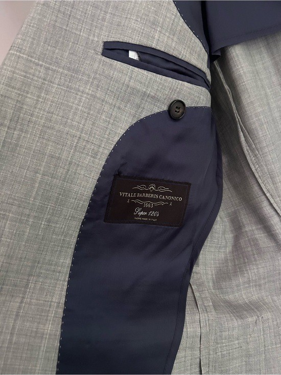 Suitsupply Light Grey Tailored Fit Havana Suit Jacket 38L Pure Wool S120