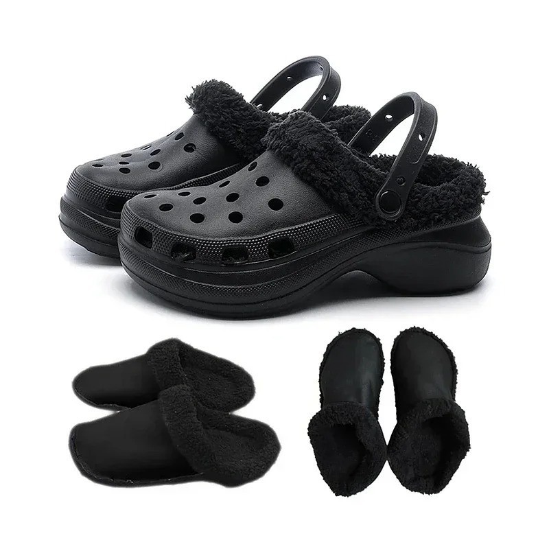 Winter Fleece Liners for Crocs – Warm Removable Insoles for Men & Women