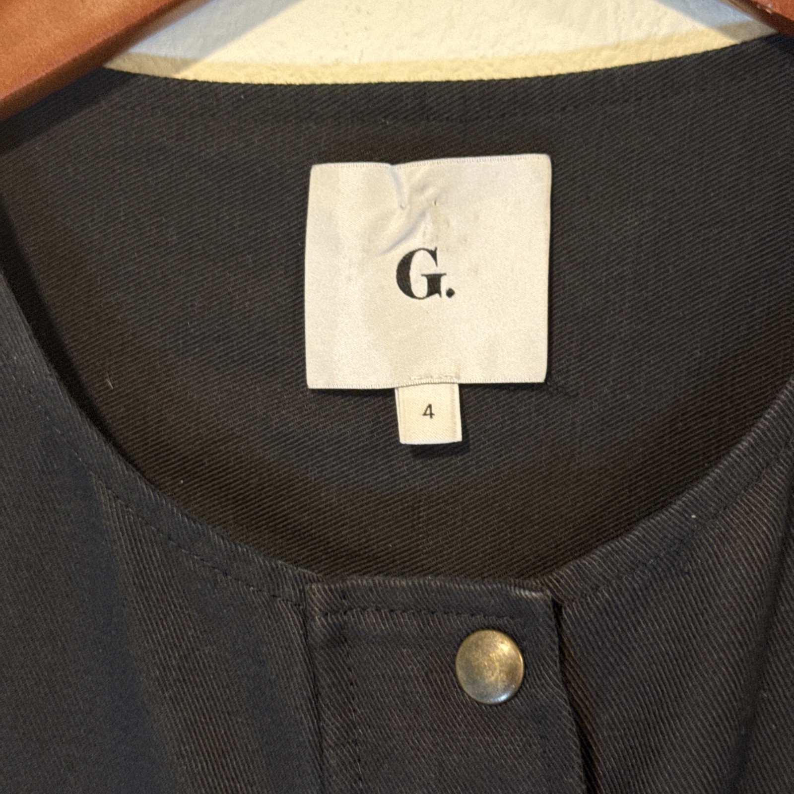 G. Label by Goop Sleeveless Parachute Jumpsuit Navy Linen Blend Sz 4 Italy