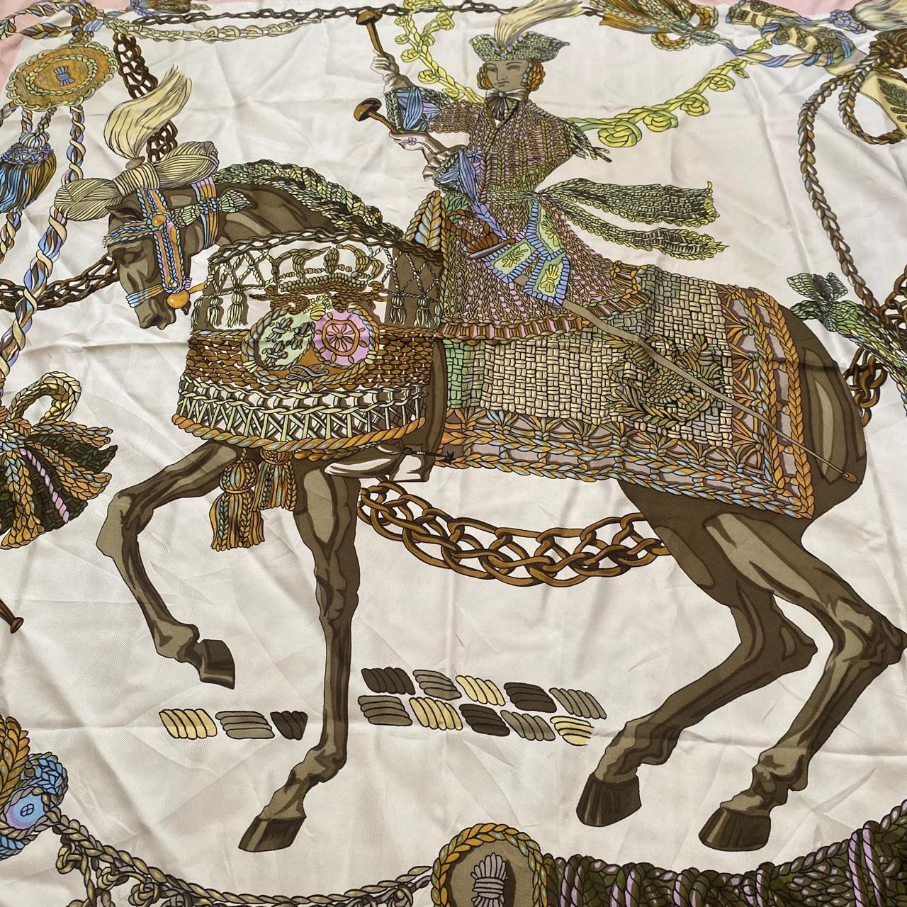 Unique Hermès Paris “Le Timbalier” Silk scarf by Marie-Françoise Philippe