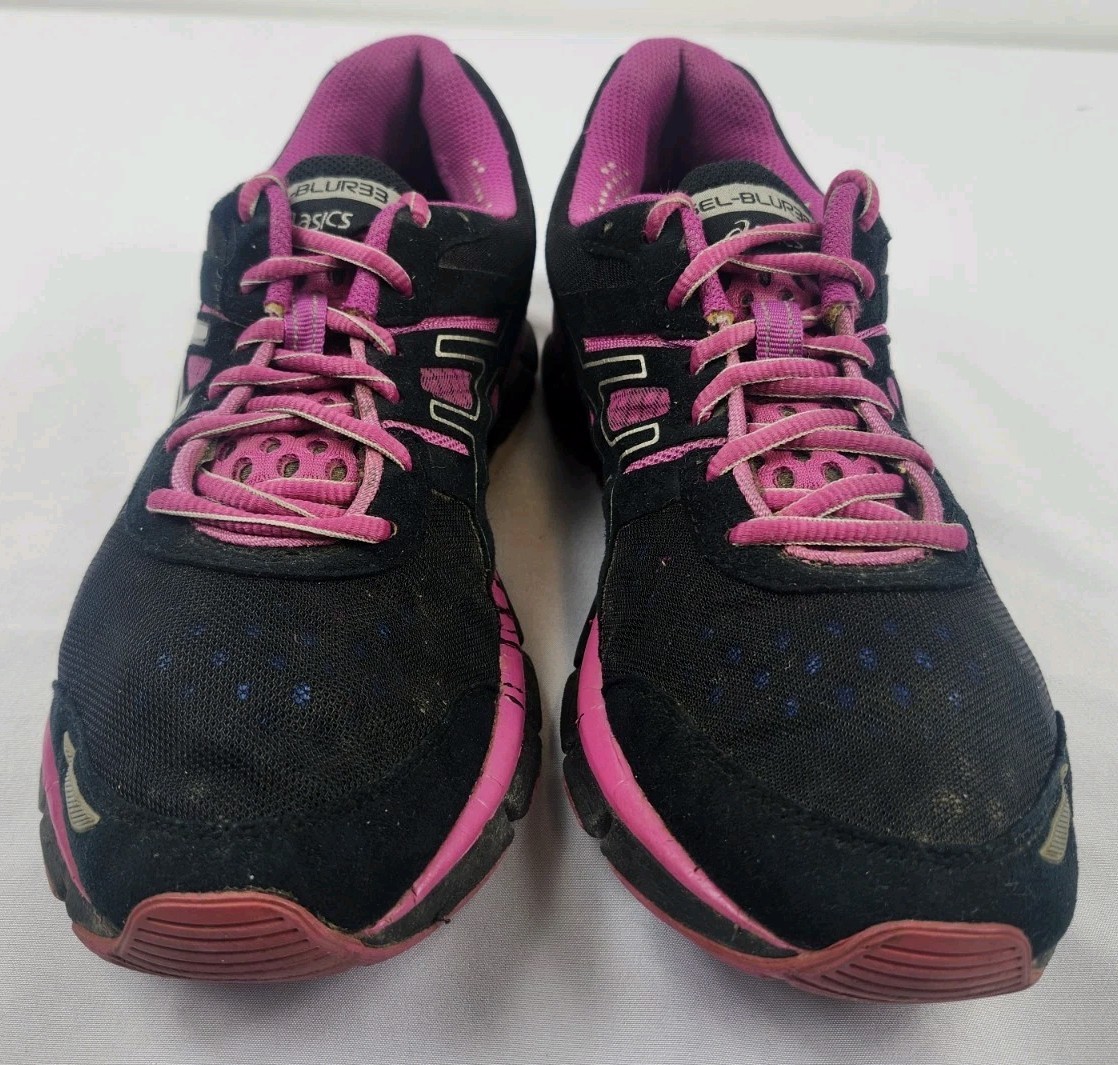 ASICS Gel-Blur33 Women’s Size 8 Black Magenta Running Shoes