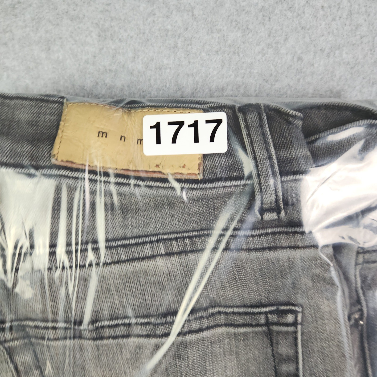 Mnml Jeans Womens 29 Gray Denim Faded Stretch Streetwear Distressed Skinny Leg