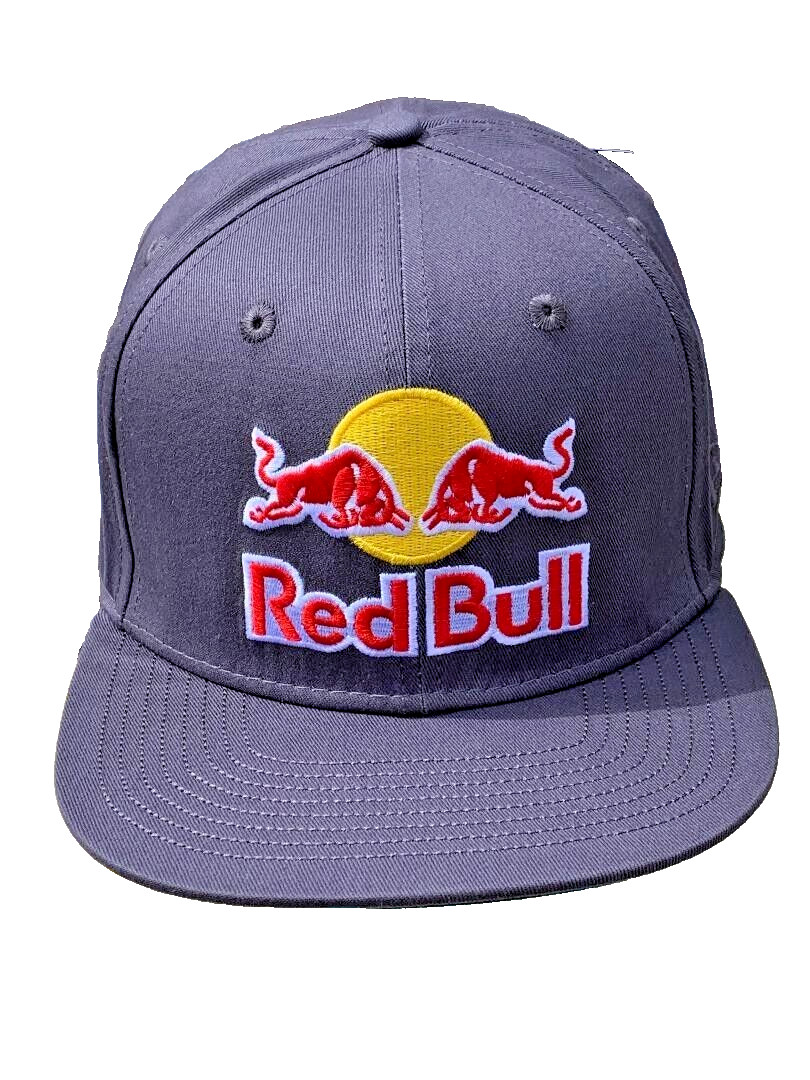 Slate Gray Flat Brim Cap w/ 3 logos. Snapback. BMX. MotorBike. MotoGP. Extreme.