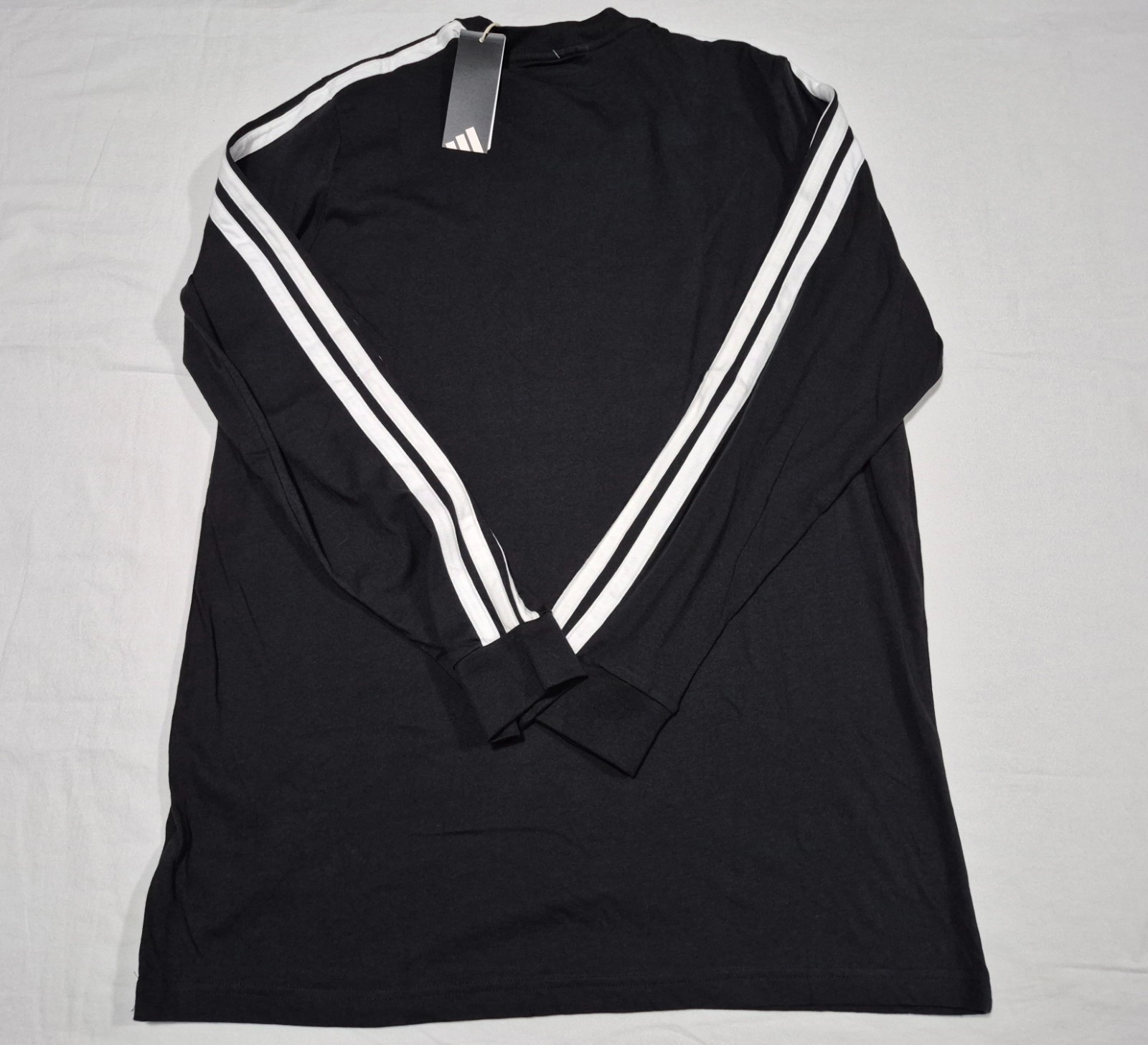 Adidas Mens Multi Sports Training Long Sleeve Black White Tee KC2561