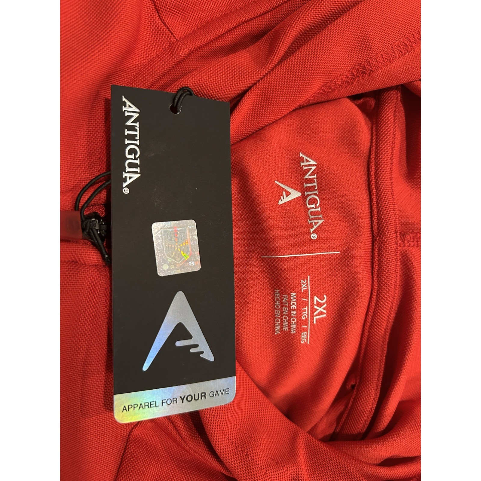 Antigua USA Soccer Full Zip Hooded Jacket Mens 2XL Red Lightweight Performance
