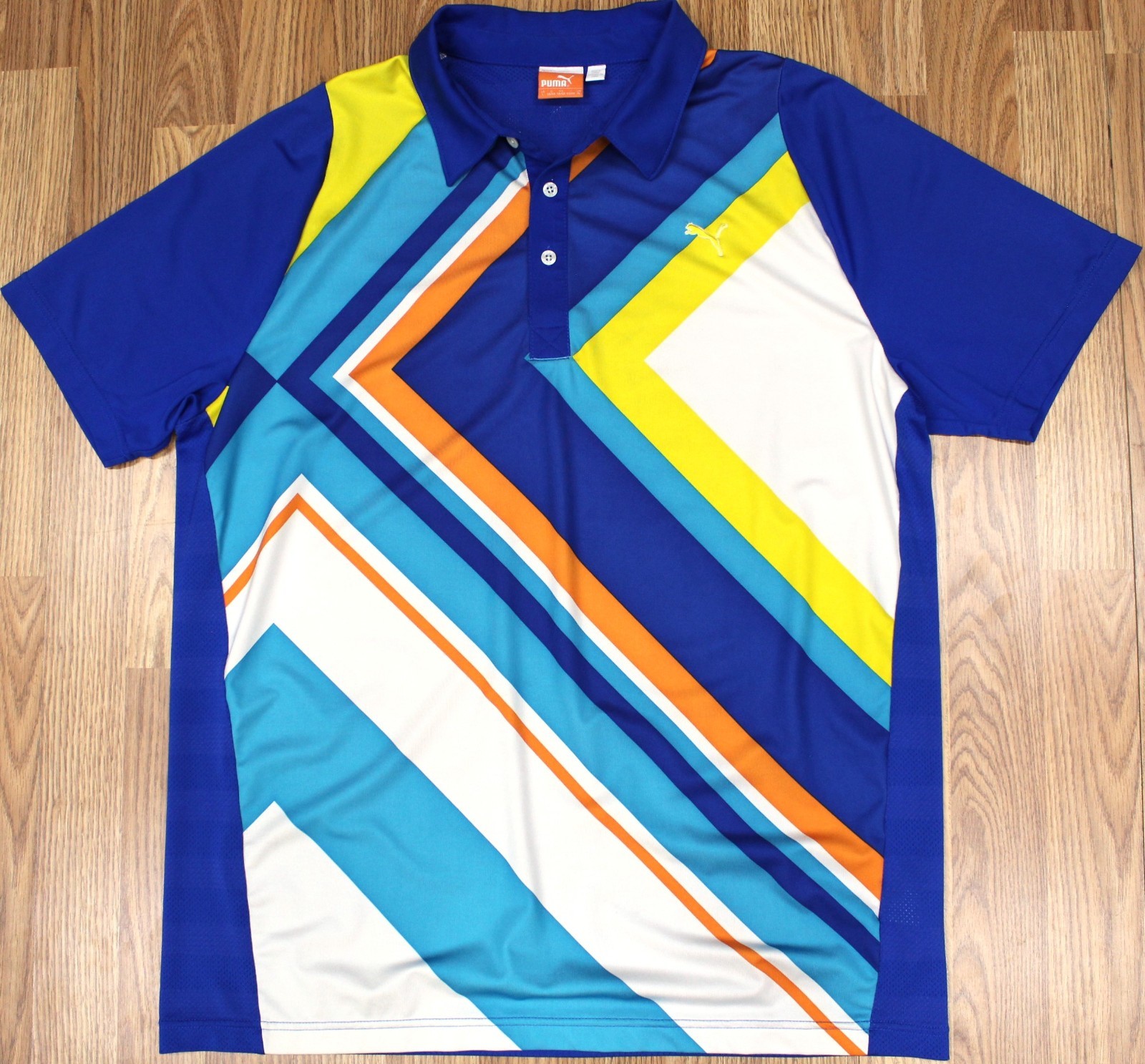 PUMA USPDRY REGULAR FIT POLO/GOLF SHIRT POLY/SPANDEX BLEND Sz LARGE, L