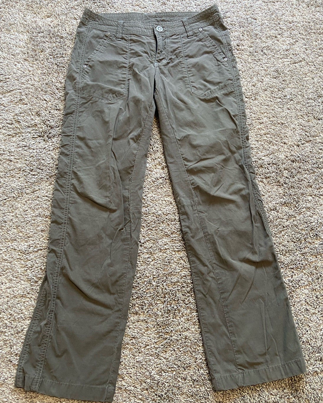 Kuhl Pants Women 6 Reg Cotton Nylon Gray Lightweight Outdoors