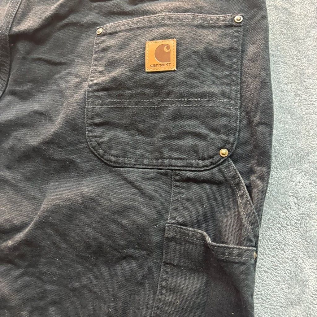 Carhartt B136-BLK Double Front Loose Original Fit Work Dungaree Pants